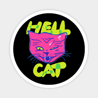 Hell Cat - this devil cat is coming at you from hell. Magnet